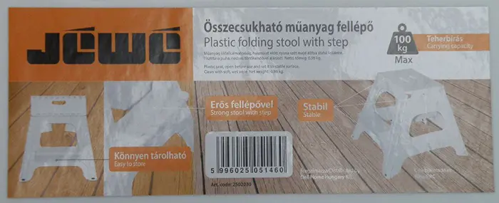 Photo de l’avis officiel: JÉWÉ Tabouret en plastique — risque: Blessures