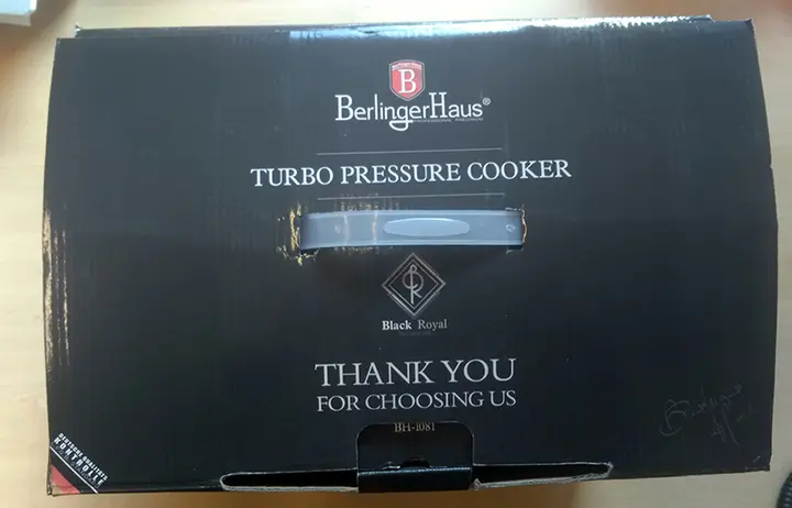 Photo de l’avis officiel: Berlinger Haus Turbo Pressure Cooker Cuiseur à pression — risque: Brûlures & Blessures