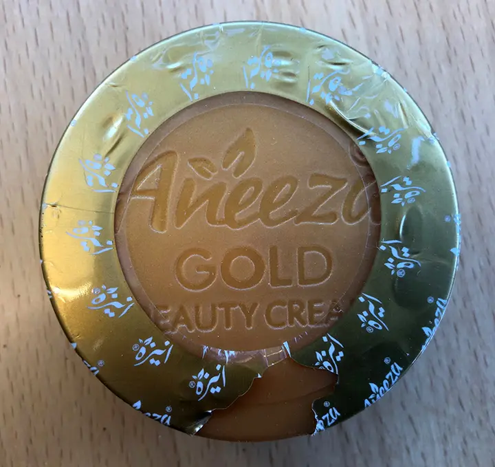 Photo de l’avis officiel: Aneeza Gold Beauty cream Crème éclaircissante pour la peau — risque: Risque chimique