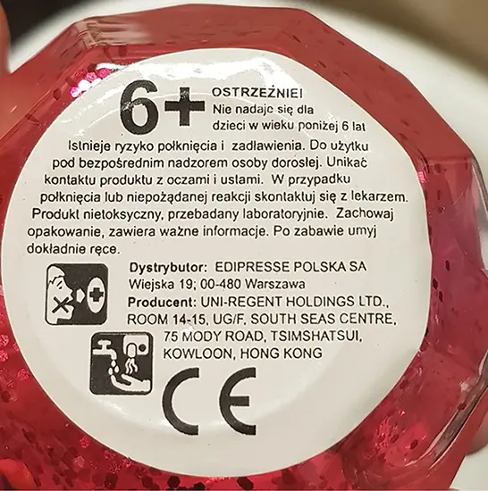 Foto dell’avviso ufficiale: Brokatowy Slime z Jednorozcem Melma giocattolo — rischio: Rischio chimico
