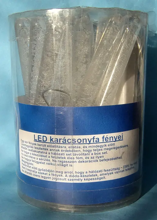 Photo from the official notice: Pm series Lampki Choinkowe Diody / LED karácsonyfa fényei lighting chain — burns & electric shock risk