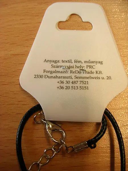 Foto dell’avviso ufficiale: ReDo Collection Collana — rischio: Rischio chimico