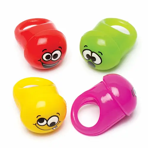 Photo de l’avis officiel: Baker Ross Funky Faces Flashing Rings Jouet clignotant — risque: Risque chimique & Blessures