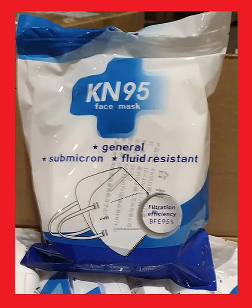 Photo de l’avis officiel: KN95 face mask Masque filtre à particules — risque: Risque sanitaire/autre (INFO/00133/20)