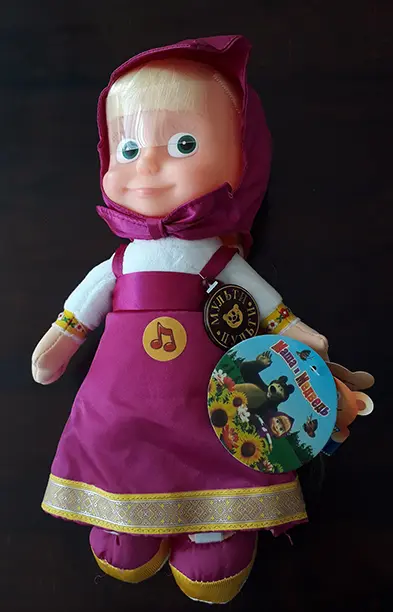 Foto do aviso oficial: Masha and the Bear Boneca de enchimento macio — risco: Engasgamento