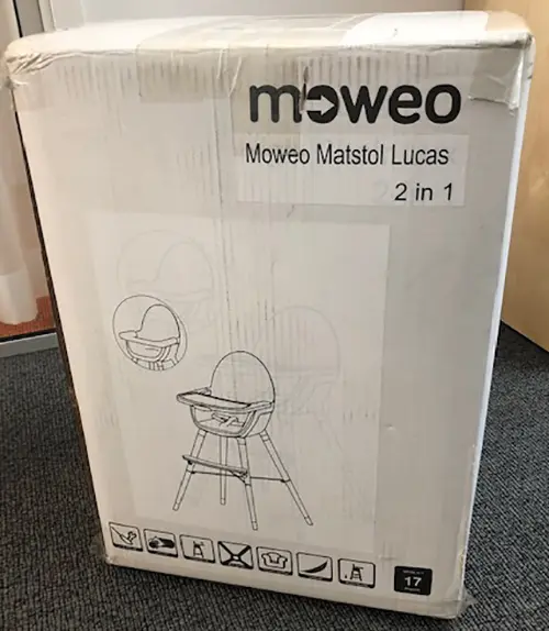 Photo de l’avis officiel: Moweo Lucas 2 i 1 Chaise haute pour enfants — risque: Blessures & Etranglement