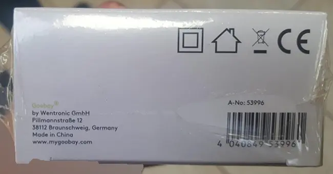 Foto uit de officiële melding: Goobay by Wentronic 3V-12V Universal Power Supply Universele lader — risico: Brandwonden & Brand