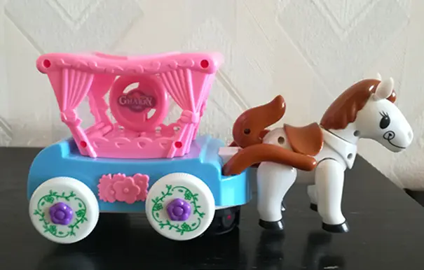Photo from the official notice: Flash Carriage battery-operated toy — choking & cuts risk