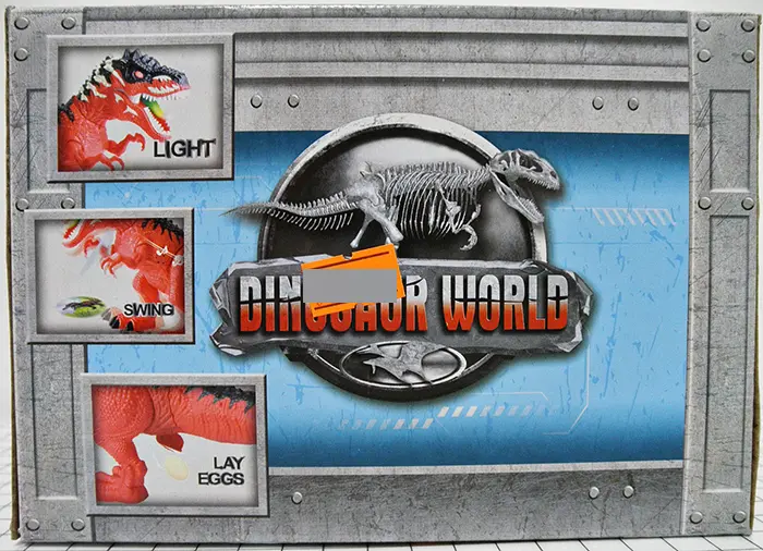 Foto uit de officiële melding: NANYU DINOSAUR WORLD Plastic speelgoed dinosaurus — risico: Verstikking door inslikken