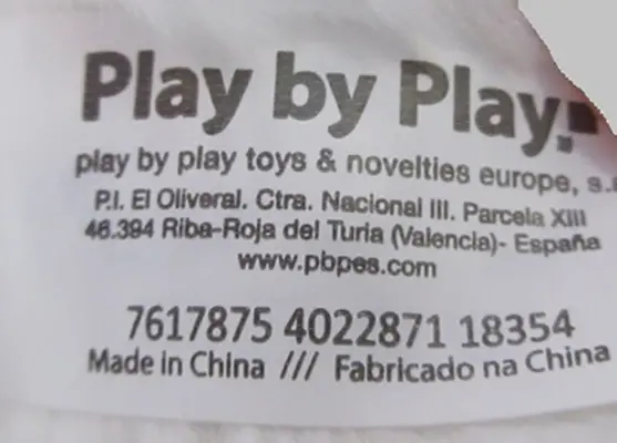 Photo de l’avis officiel: PLAY BY PLAY Jouet doux — risque: Blessures
