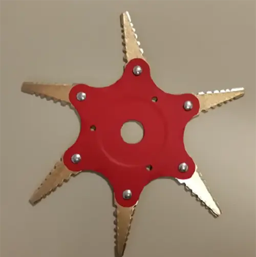 Photo de l’avis officiel: 6 Blades Grass Cutter Trimmer Head Fixation de coupe de type flail pour coupe-broussailles — risque: Coupures & Blessures