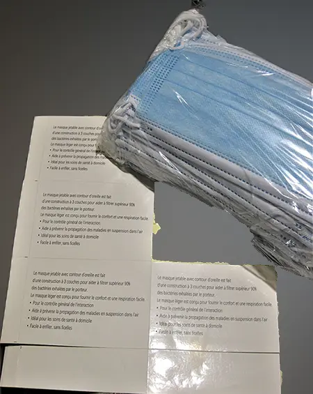 Foto aus der offiziellen Meldung: Supernal Disposable Masks Partikelfiltermaske — Risiko: Gesundheitsrisiken/Sonstige