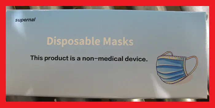 Foto aus der offiziellen Meldung: Supernal Disposable Masks Partikelfiltermaske — Risiko: Gesundheitsrisiken/Sonstige