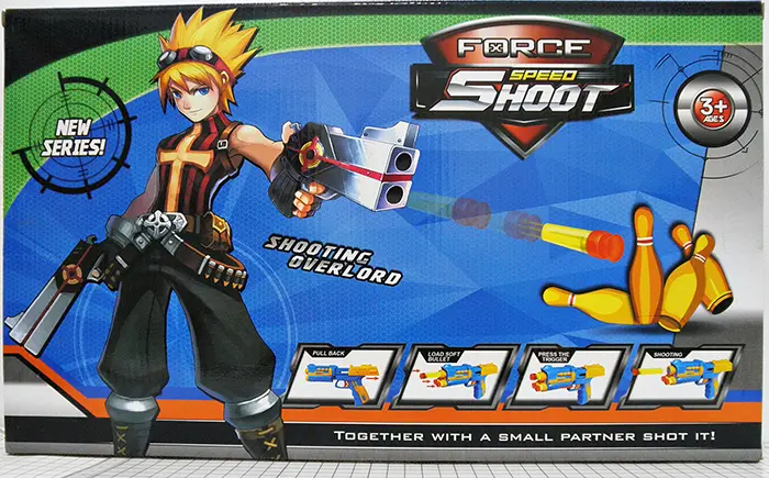Photo de l’avis officiel: Force Speed Shoot Jeu d’armes à jouet — risque: Étouffement