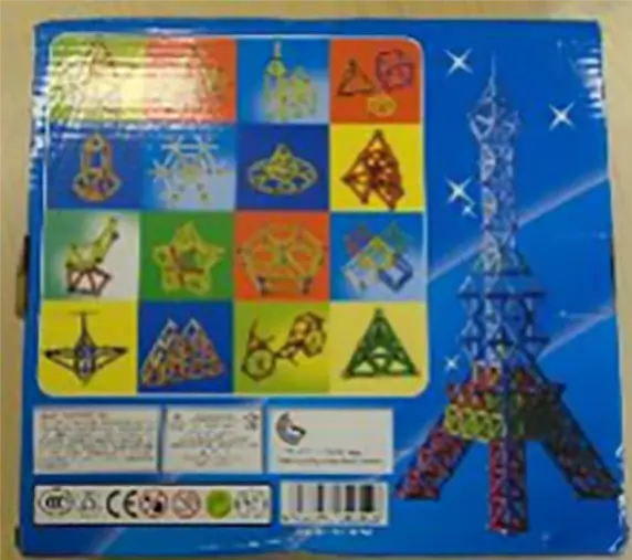 Foto do aviso oficial: Vianda Magnastix Conjunto magnético do brinquedo — risco: Engasgamento & Ferimentos