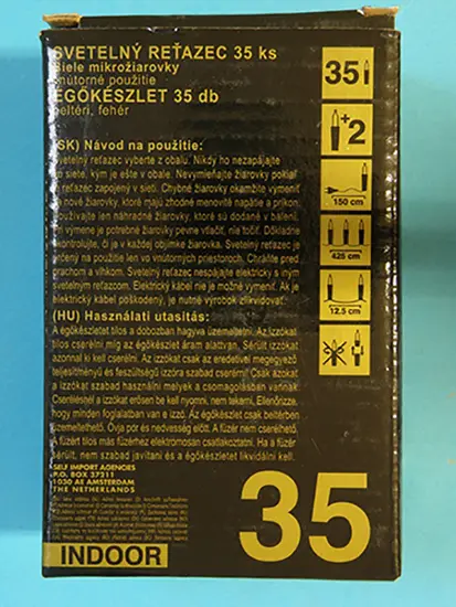 Zdjęcie z oficjalnego zgłoszenia: Lios Mikrodiódás égőkészlet / Christ- mas lighting / Elektrické mikroziarovky Łańcuch oświetleniowy — ryzyko: Porażenie prądem