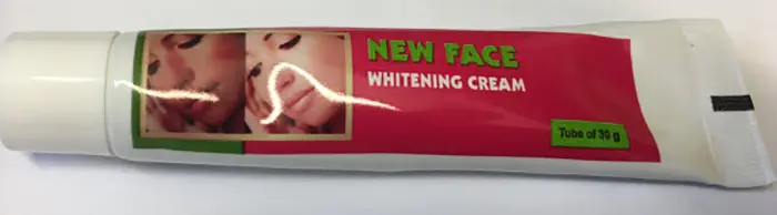 Foto do aviso oficial: New Face Whitening Cream Creme de clareamento da pele — risco: Químico