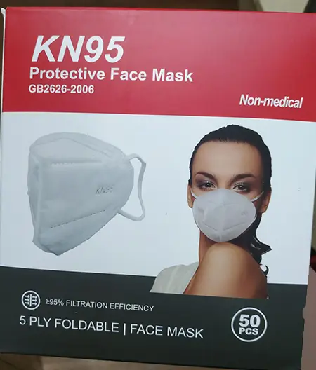 Photo de l’avis officiel: KN95 Protective Face Mask Masque filtre à particules — risque: Risque sanitaire/autre