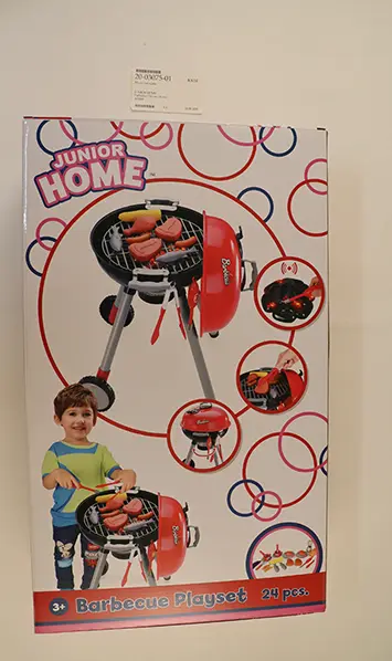 Foto dell’avviso ufficiale: Junior Home Barbecue Playset Set di giochi per barbecue — rischio: Ostruzione delle vie aeree & Lesioni