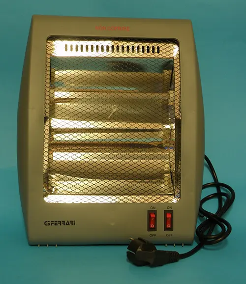 Photo de l’avis officiel: G3FERRARI Quartz heater Chauffage électrique — risque: Brûlures & Choc électrique