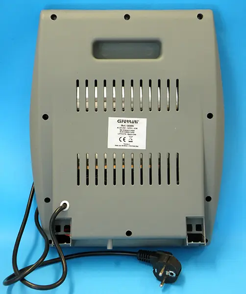 Photo de l’avis officiel: G3FERRARI Quartz heater Chauffage électrique — risque: Brûlures & Choc électrique
