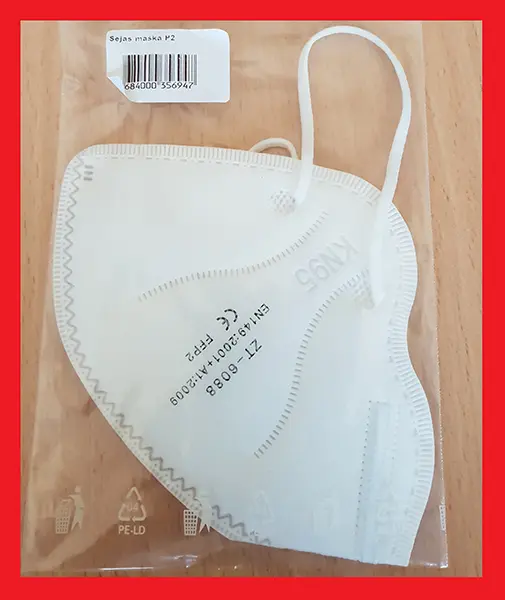 Photo de l’avis officiel: KN95 Respirator/FFP2 Masque filtre à particules — risque: Risque sanitaire/autre (INFO/00143/20)