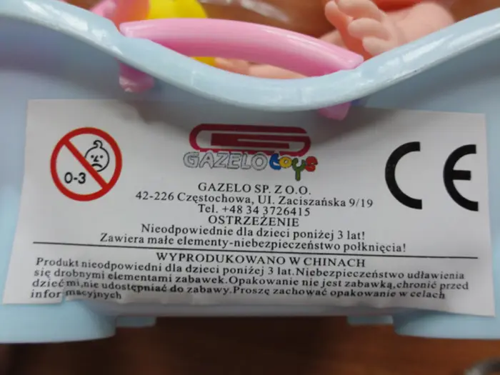 Foto dell’avviso ufficiale: Gazelo Toys Bobas w wannie Giocattolo di plastica — rischio: Rischio chimico