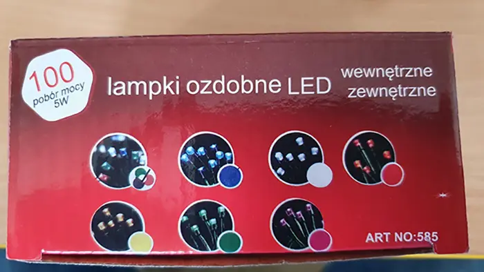 Photo de l’avis officiel: lampki ozdobne LED Chaîne d’éclairage — risque: Choc électrique
