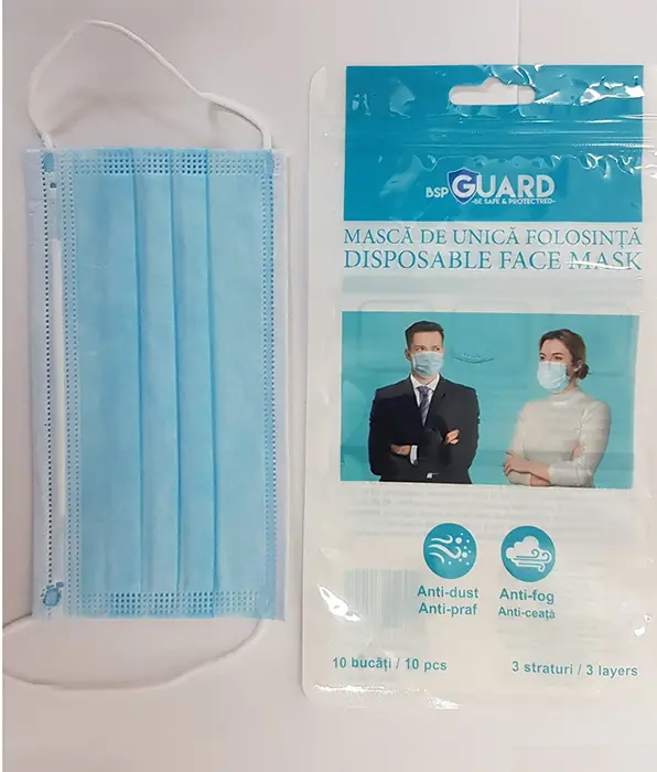 Photo de l’avis officiel: BSPGUARD Disposable face mask Masque filtre à particules — risque: Risque sanitaire/autre (INFO/00165/20)