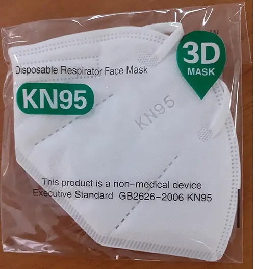 Foto do aviso oficial: KN 95 Protective Mask Máscara de filtro de partículas — risco: Risco para a saúde / outro