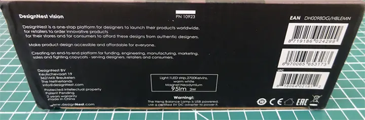 Photo from the official notice: DesignNest HENG Balance Lamp uv steriliser — health risk