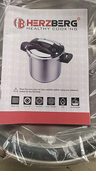 Photo de l’avis officiel: HERZBERG HERZBERG - healthy cooking Cuiseur à pression — risque: Brûlures & Blessures