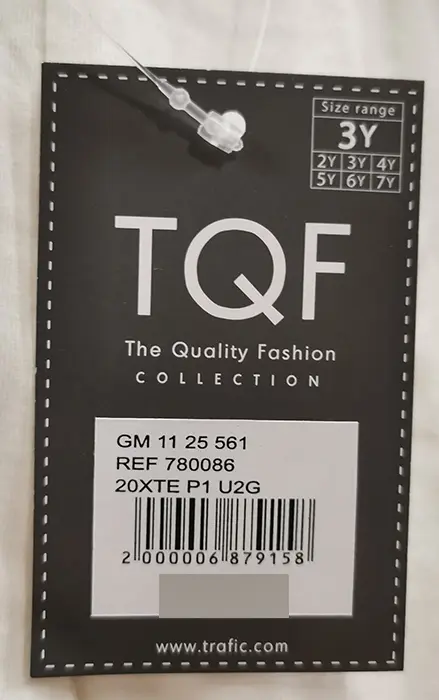 Photo de l’avis officiel: TQF Leggings pour enfants — risque: Blessures