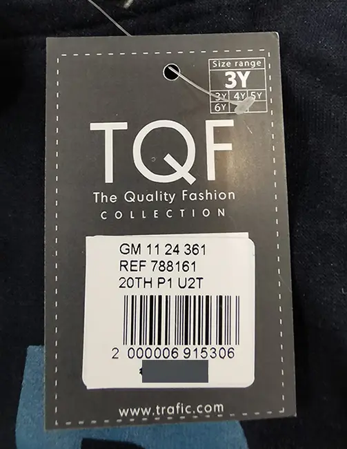 Photo de l’avis officiel: TQF Pull à capuche pour enfants — risque: Blessures