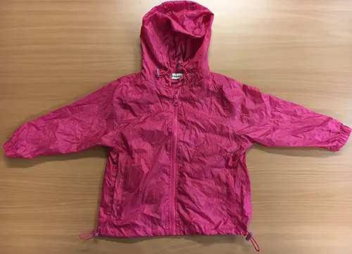 Photo from the official notice: Pure Basic children's waterproof hooded jacket — strangulation risk