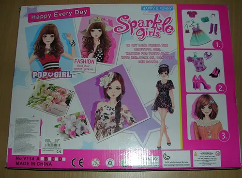 Foto do aviso oficial: HAPPY &amp; FUNNY Sparkle Girls Boneca de plástico com acessórios — risco: Químico