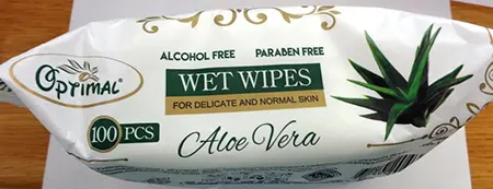 Photo de l’avis officiel: Optimal Wet Wipes Aloe Vera Lingettes humides — risque: Risque chimique