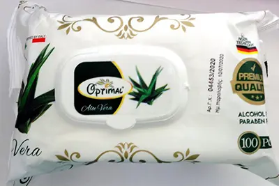 Photo de l’avis officiel: Optimal Wet Wipes Aloe Vera Lingettes humides — risque: Risque chimique