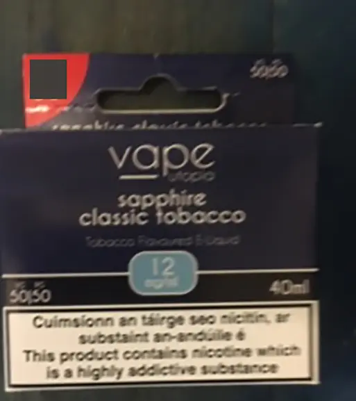 Foto aus der offiziellen Meldung: Vape Utopia Vape Utopia Nachfüllbehälter mit Nikotin — Risiko: Chemikalie