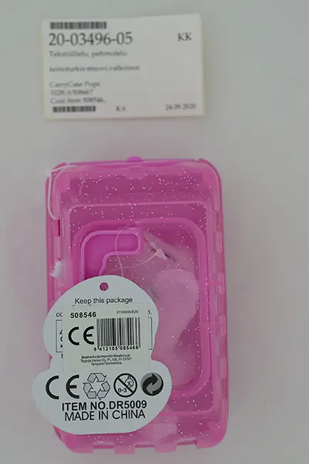 Foto aus der offiziellen Meldung: Carry Case Pups Plüschspielzeug — Risiko: Ersticken