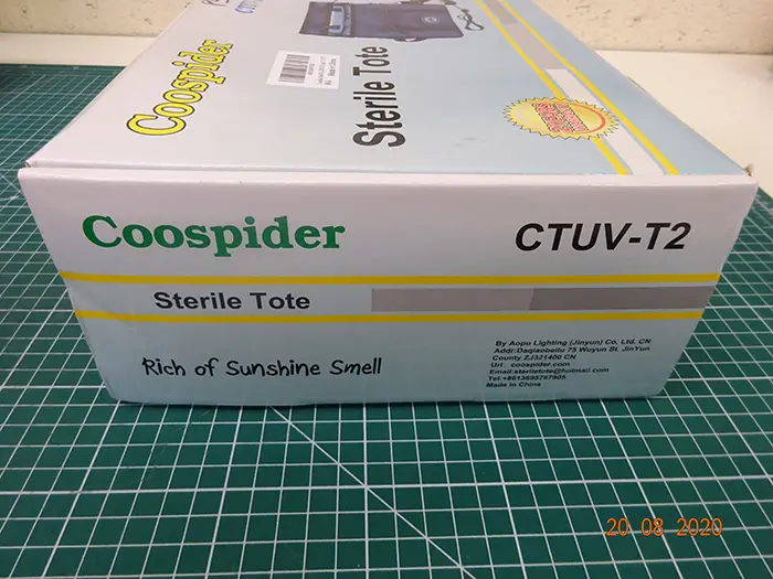 Foto dell’avviso ufficiale: Coospider UV Tote Bag Steriliser Borsa sterilizzatore UV — rischio: Ustioni & Danno alla vista