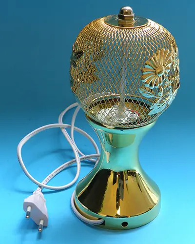 Photo from the official notice: LED FULL COLOR ROTATING  LAMP / Led lampa led light — burns & electric shock risk
