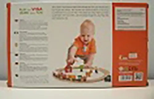 Foto do aviso oficial: VIGA TOYS Treinset 19 delig Brinquedo de madeira — risco: Engasgamento & Ferimentos