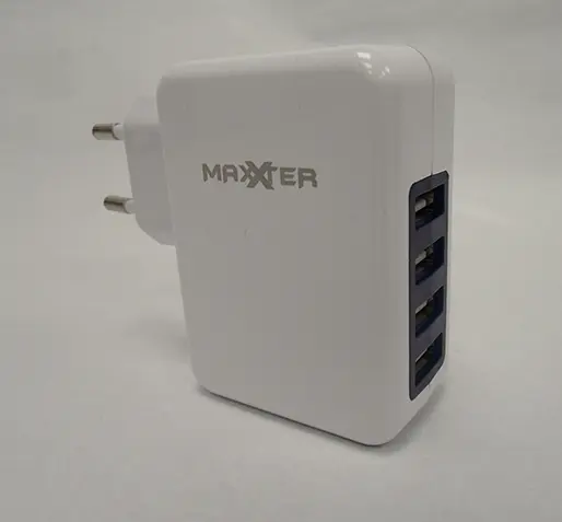 Photo de l’avis officiel: MAXXTER Chargeur USB — risque: Choc électrique & Incendie