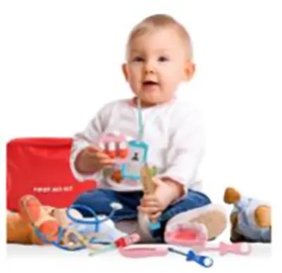 Foto dell’avviso ufficiale: BeebeeRun Children's Wooden Doctor's Toy Set Kit medico giocattolo — rischio: Ostruzione delle vie aeree & Lesioni