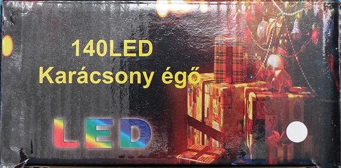 Foto do aviso oficial: 140LED Karácsony égő Corrente de iluminação — risco: Queimaduras & Choque elétrico