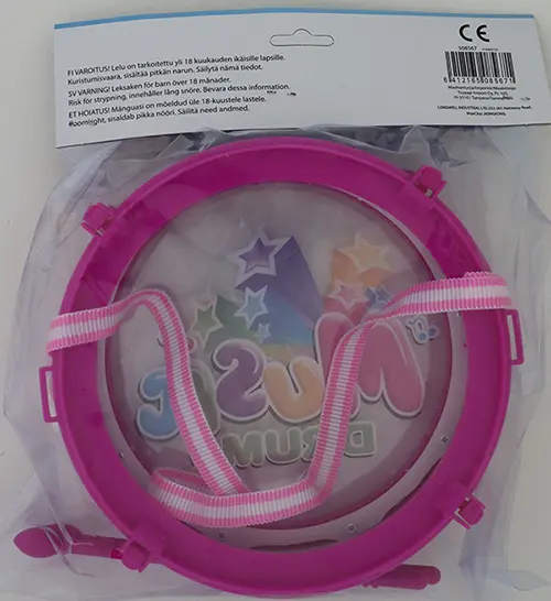 Photo from the official notice: Lelukulma Music drum toy drum set — choking & strangulation risk