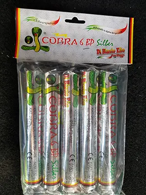 Photo from the official notice: Di Blasio Elio Fireworks Cobra 6 BP — burns & damage to hearing risk