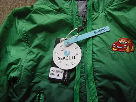 Photo from the official notice: Seagull children's jacket — strangulation risk