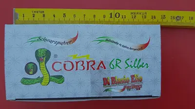 Photo de l’avis officiel: Di Blasio Elio Fireworks Cobra 6 R Silber Feux d’artifice — risque: Brûlures & Lésions auditives